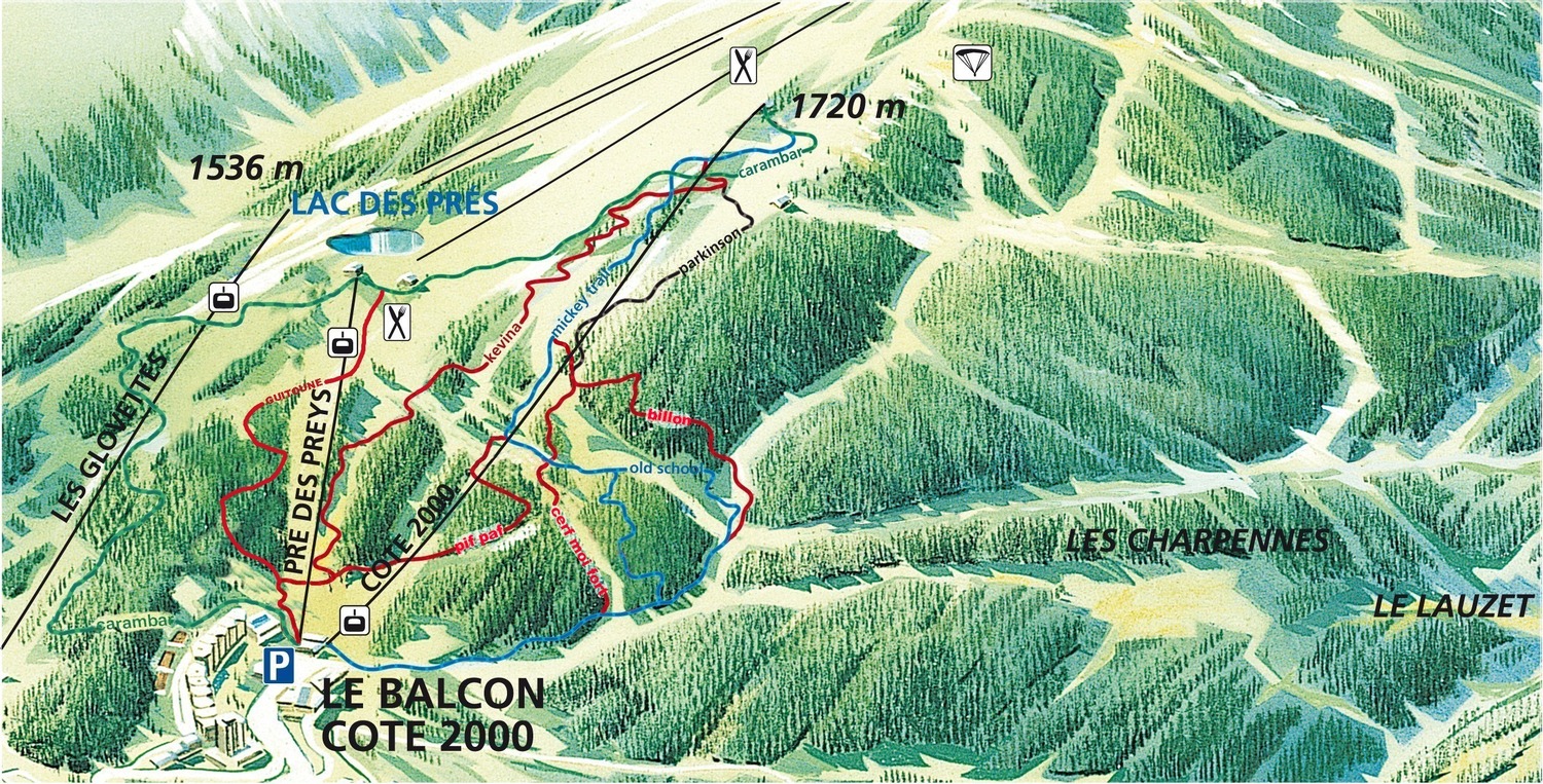 Plan des pistes Villard de Lans