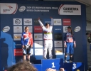 Le podium des femmes avec Emmeline Ragot, Tracy Moseley 2�me � plus de 5 secondes et Kathleen Pruitt 3�me qui a go�t� � nouveau aux joies d'u podium international