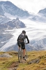 sur fond de glacier