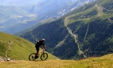 une partie du bikepark vu depuis les cretes d'Espiaube