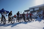 Départ du SBC, compétition de VTT sur neige