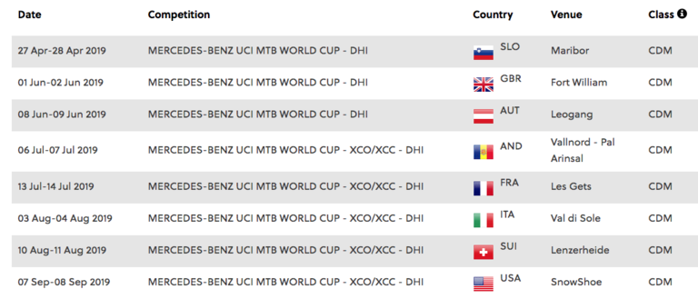 uci 2019 dh calendar